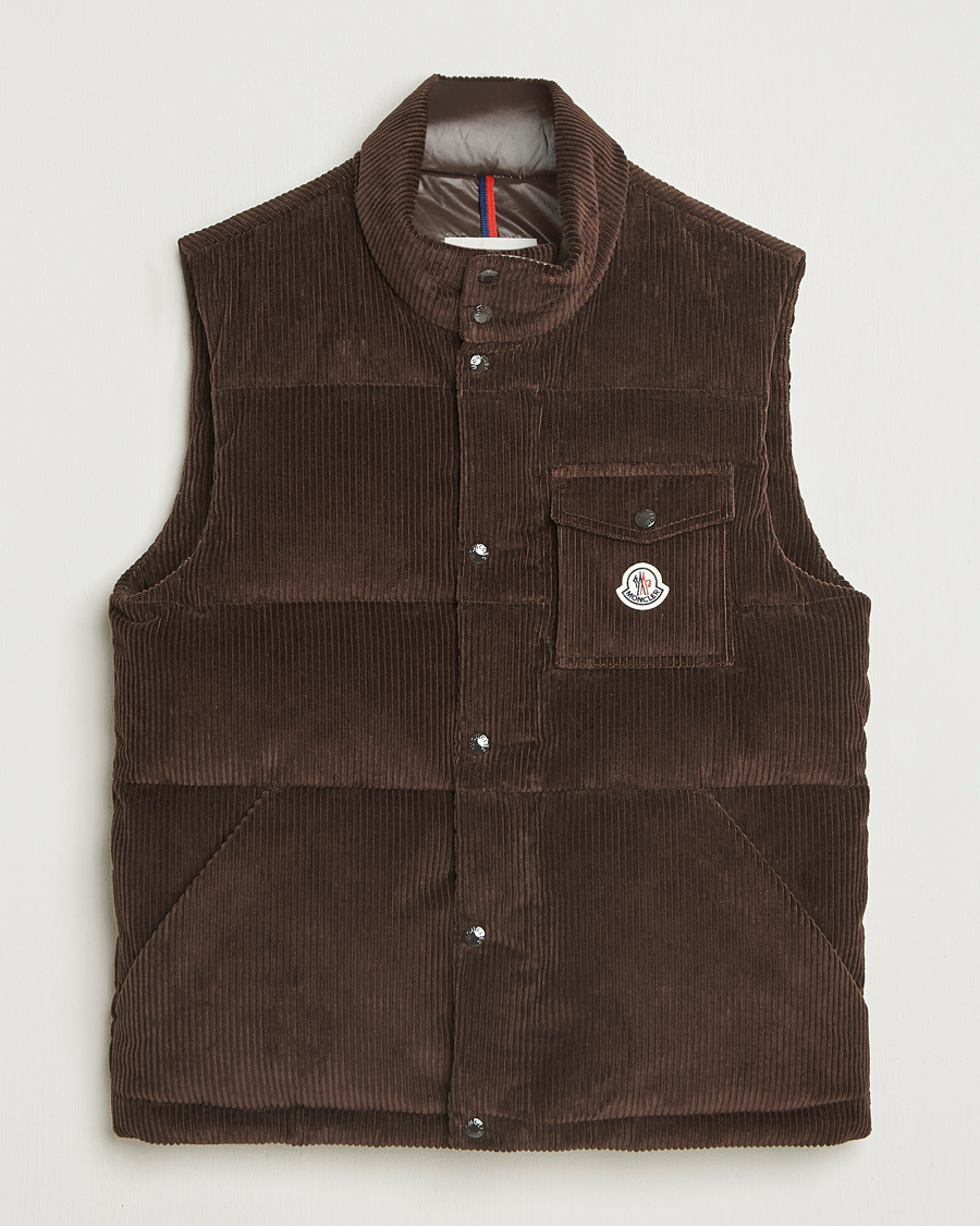 Heren | Gilets | Moncler | Agen Corduroy Vest Brown