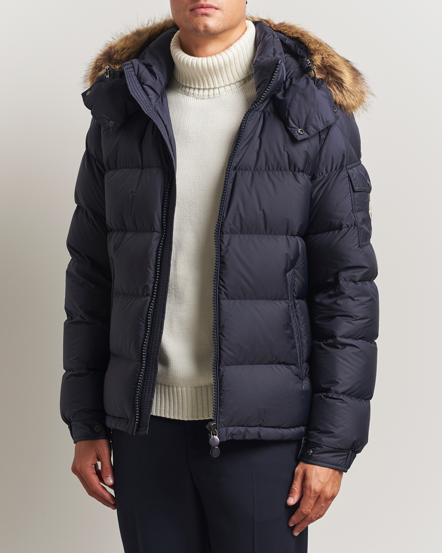 Heren | Jassen | Moncler | Maya Faux Fur Jacket Navy