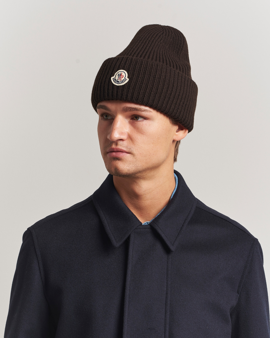 Heren | Moncler Cashmere Beanie Brown | Moncler | Cashmere Beanie Brown
