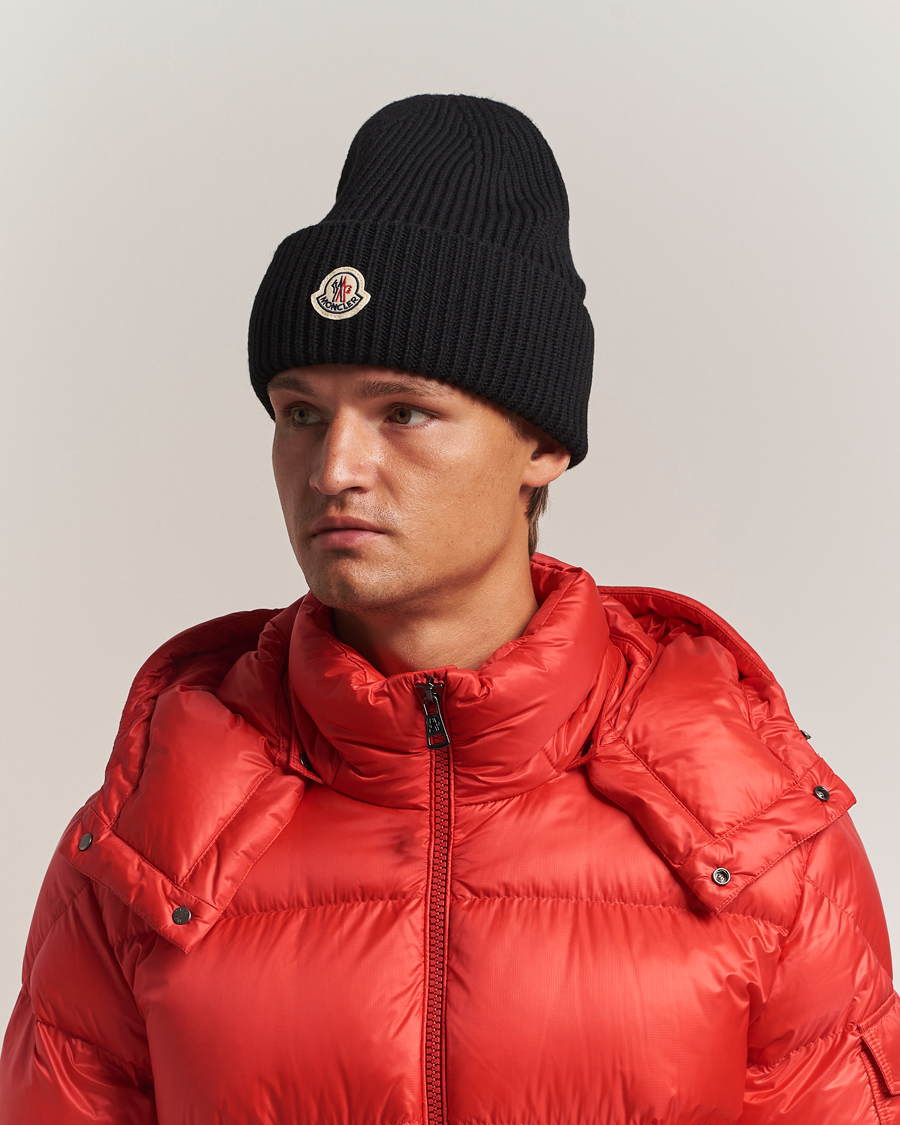 Heren | Moncler Cashmere Beanie Black | Moncler | Cashmere Beanie Black