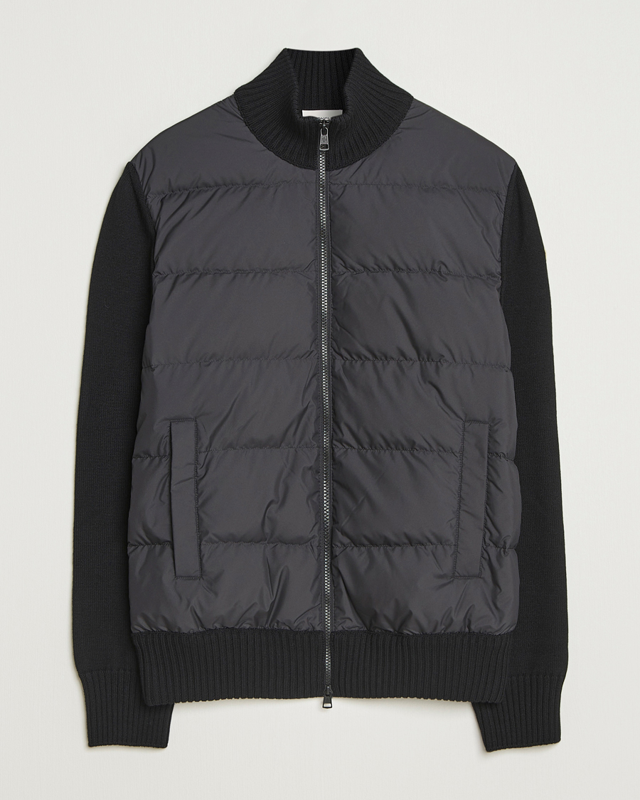 Heren | Truien | Moncler | Padded Zip Cardigan Black