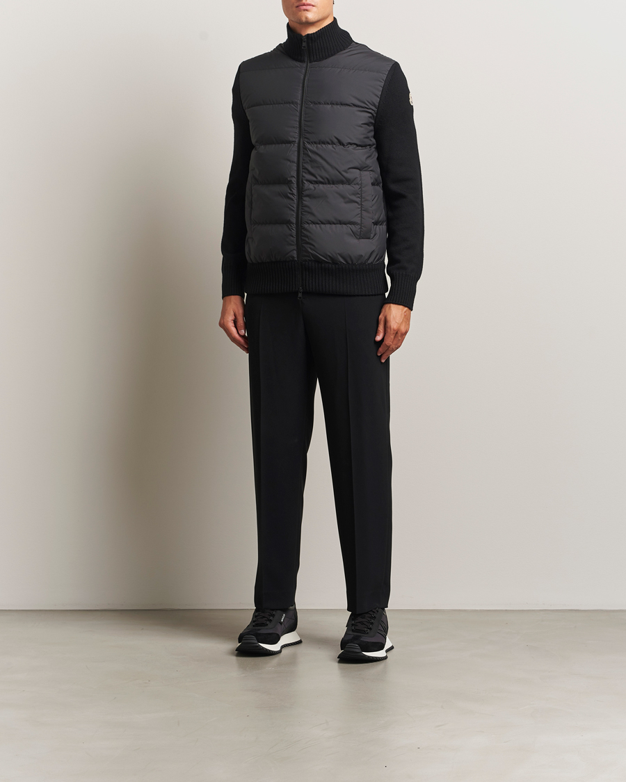 Heren | Truien | Moncler | Padded Zip Cardigan Black