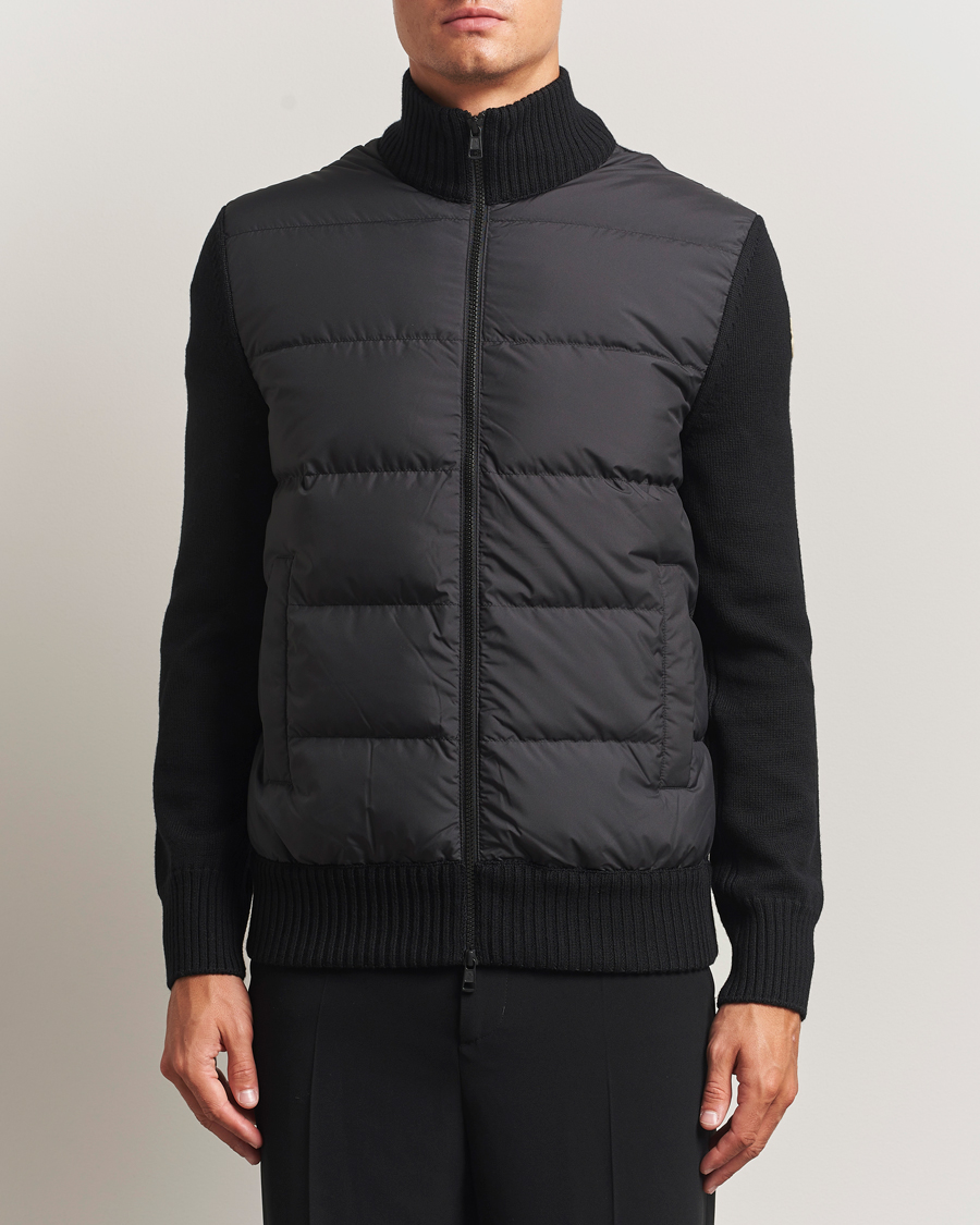 Heren | Truien | Moncler | Padded Zip Cardigan Black
