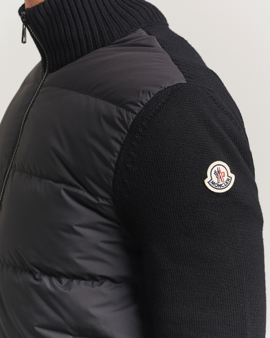 Heren | Truien | Moncler | Padded Zip Cardigan Black