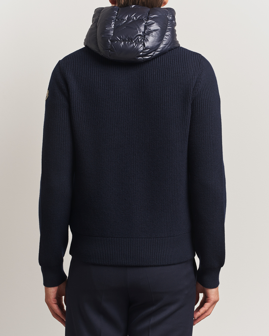 Heren | Truien | Moncler | Padded Hooded Cardigan Navy
