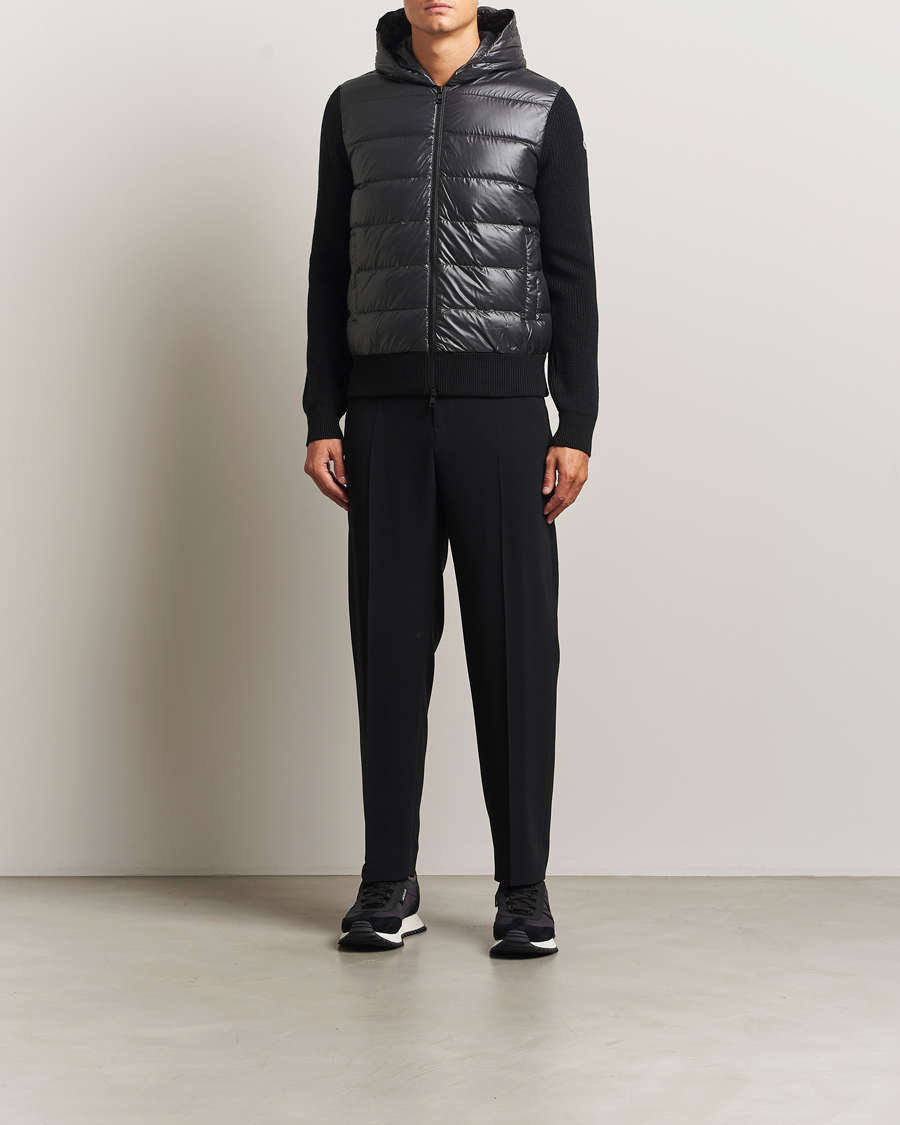 Heren | Truien | Moncler | Padded Hooded Cardigan Black