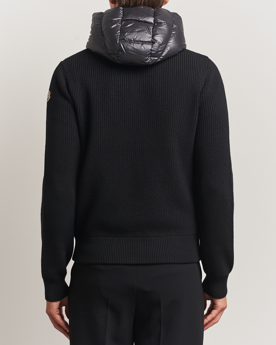 Heren | Truien | Moncler | Padded Hooded Cardigan Black
