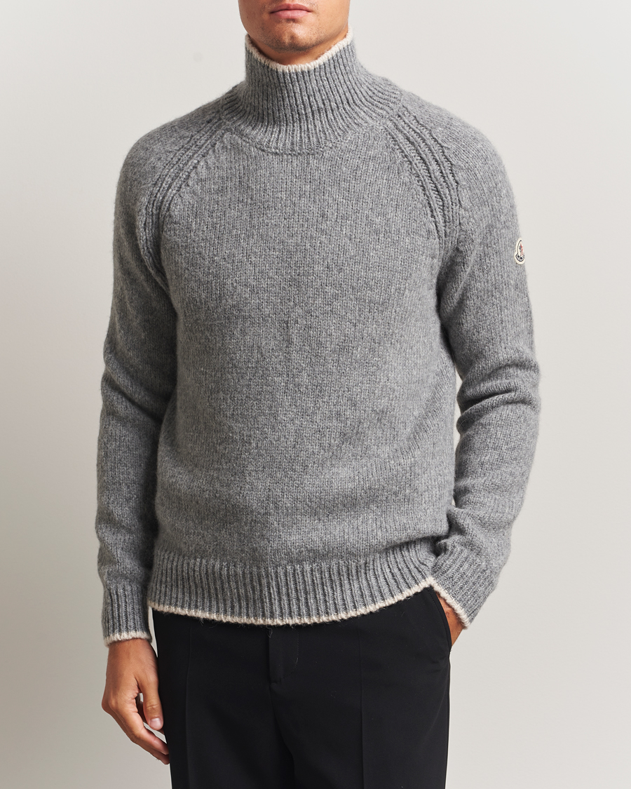 Heren | Truien | Moncler | Wool Turtleneck Grey Melange