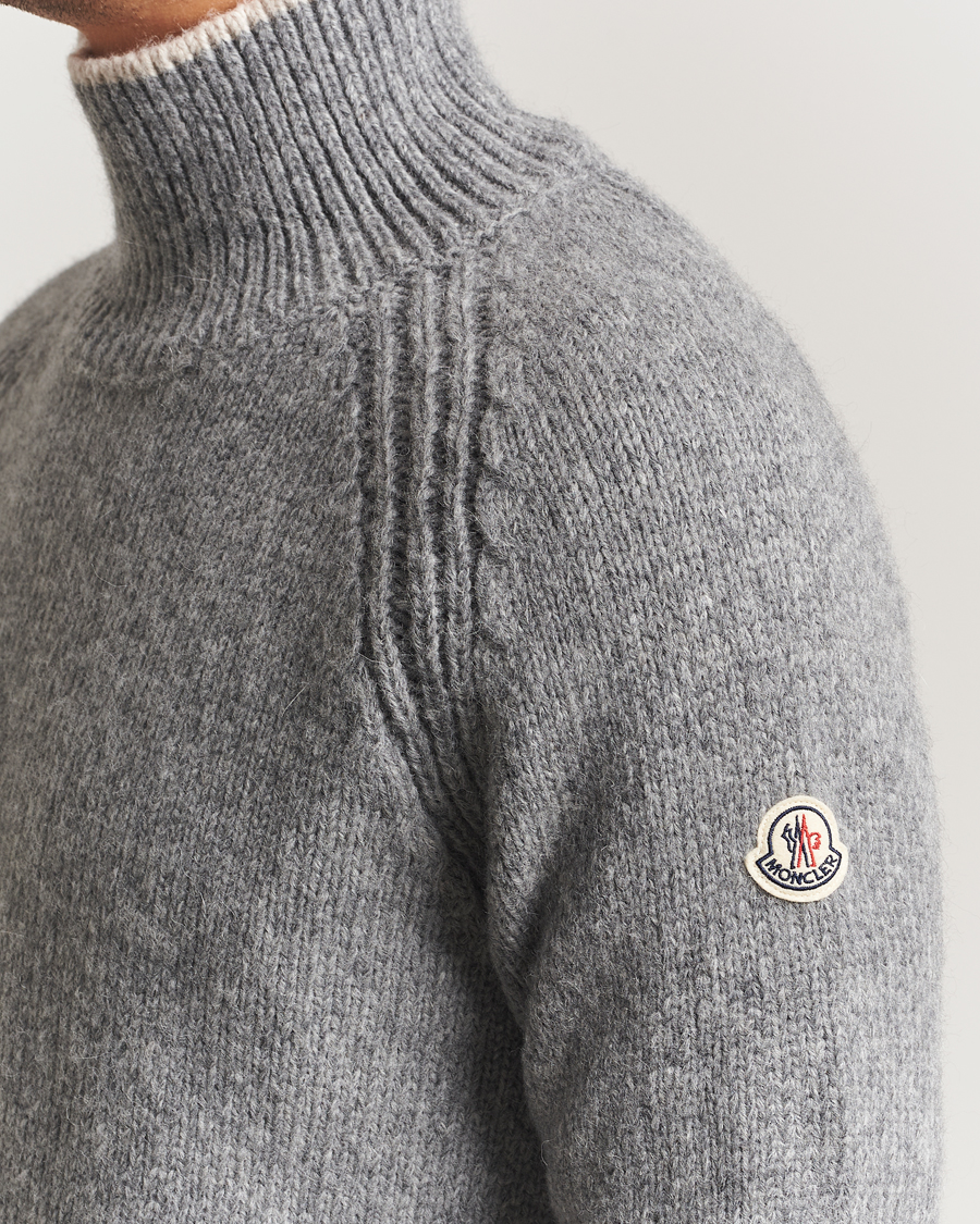 Heren | Truien | Moncler | Wool Turtleneck Grey Melange