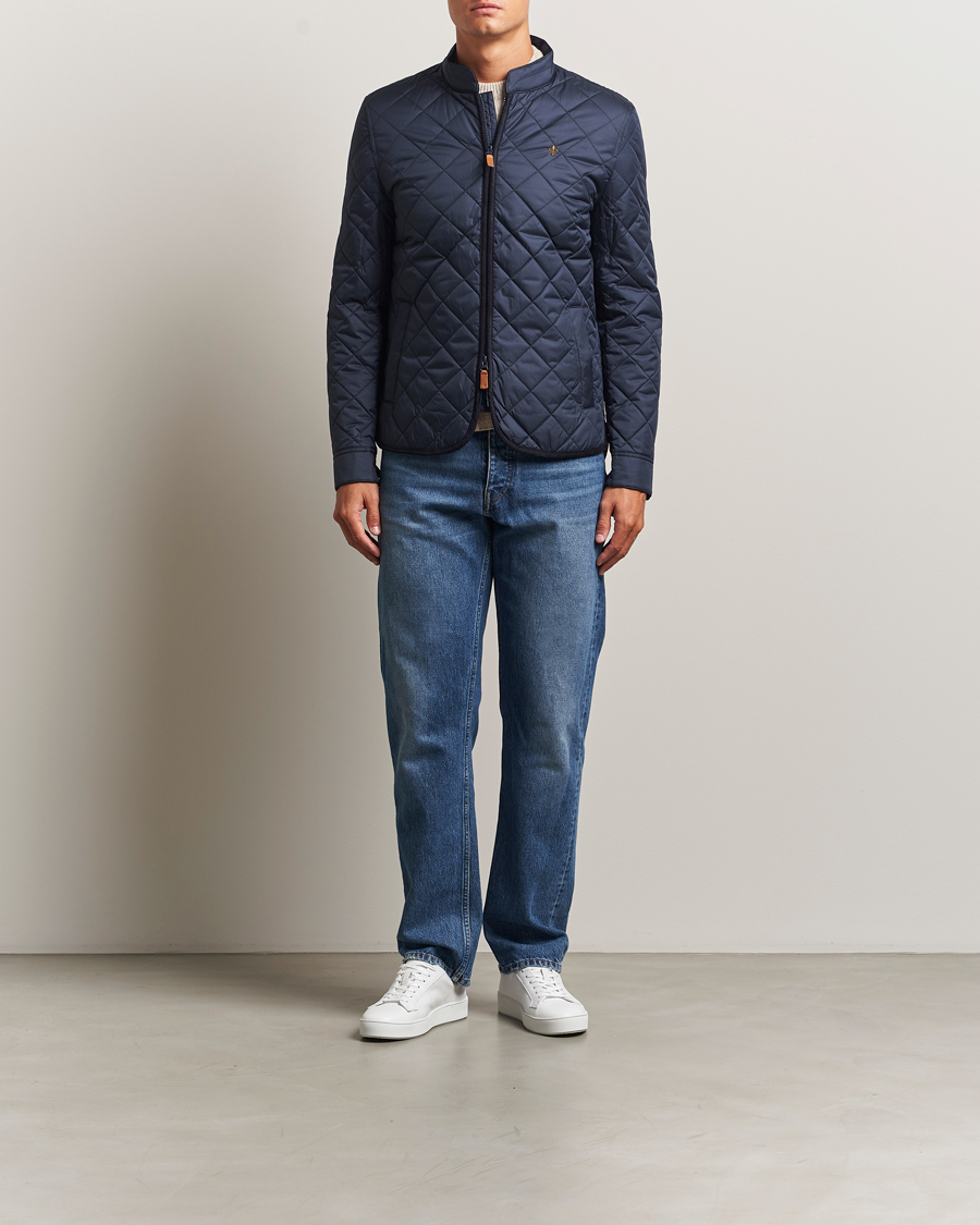 Heren | Jassen | Morris | Teddy Quilted Jacket Old Blue
