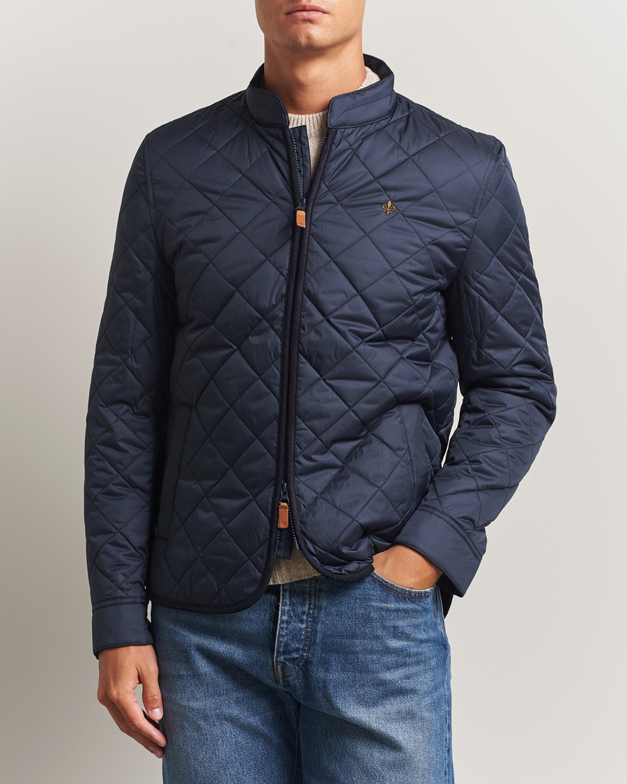 Heren | Jassen | Morris | Teddy Quilted Jacket Old Blue