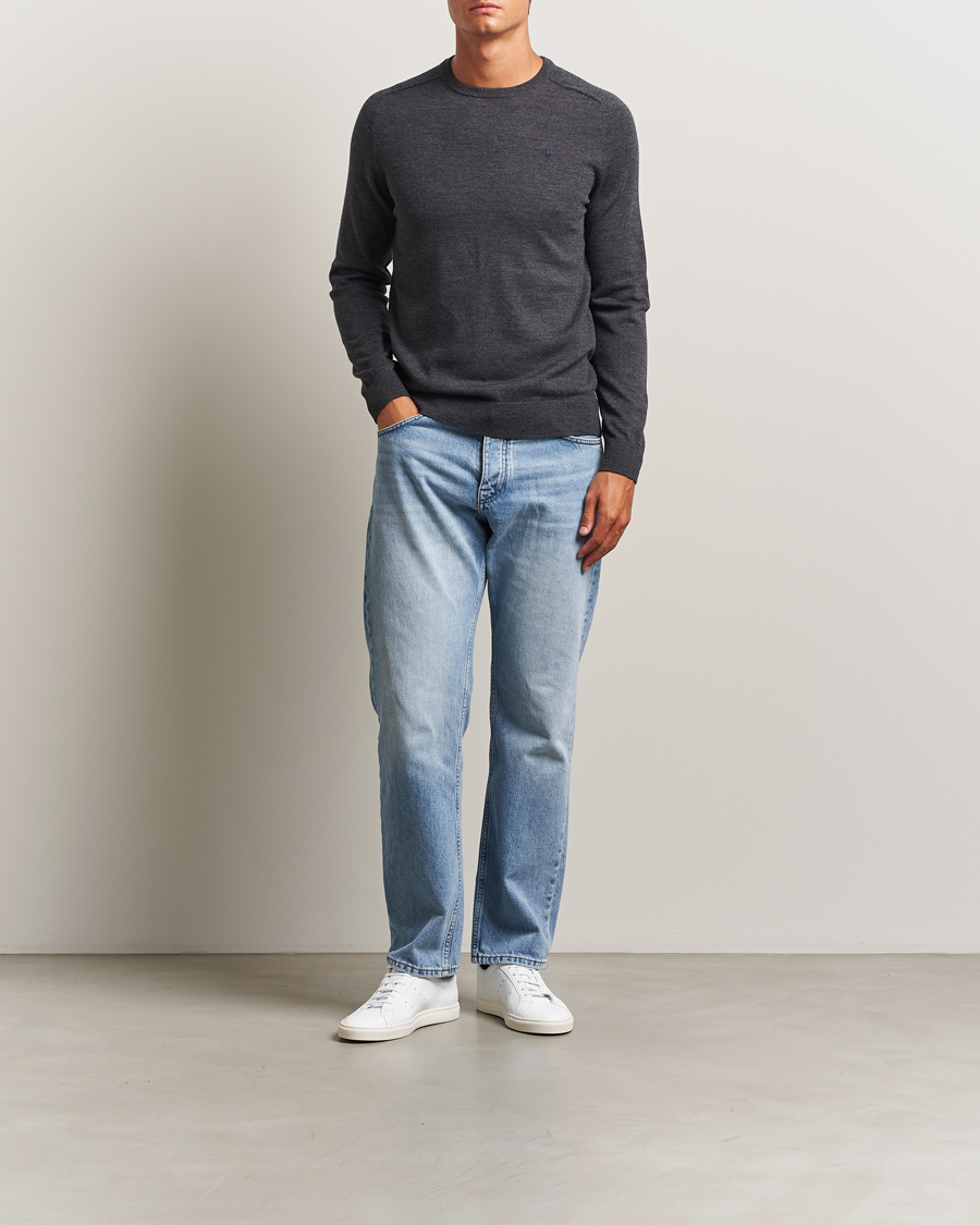 Heren | Truien | Morris | Merino O-Neck Grey
