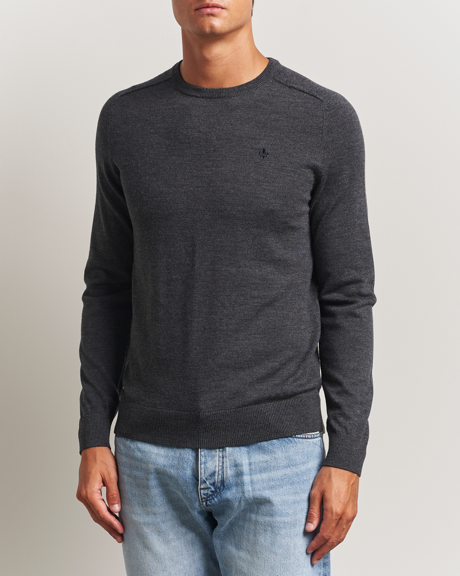 Heren | Truien | Morris | Merino O-Neck Grey