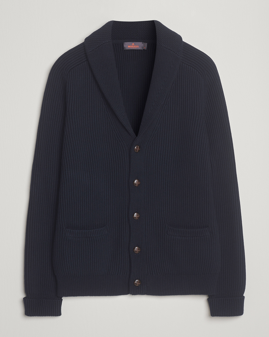 Heren | Truien | Morris | Brayden Shawl Cardigan Navy