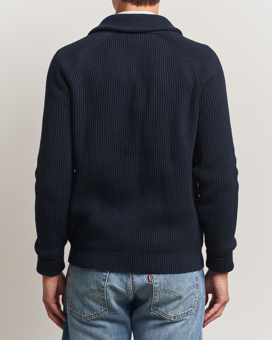 Heren | Truien | Morris | Brayden Shawl Cardigan Navy