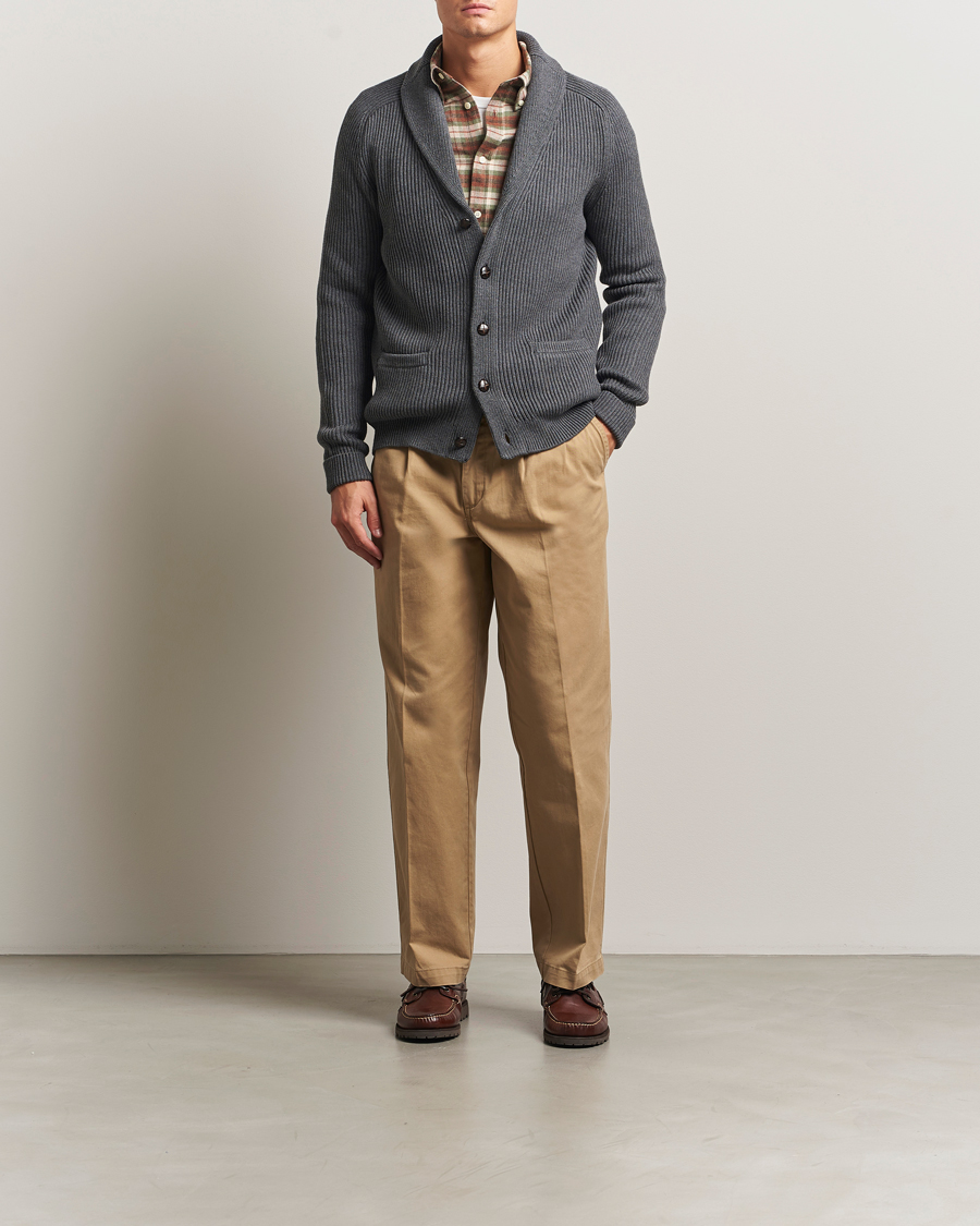 Heren | Truien | Morris | Brayden Shawl Cardigan Grey
