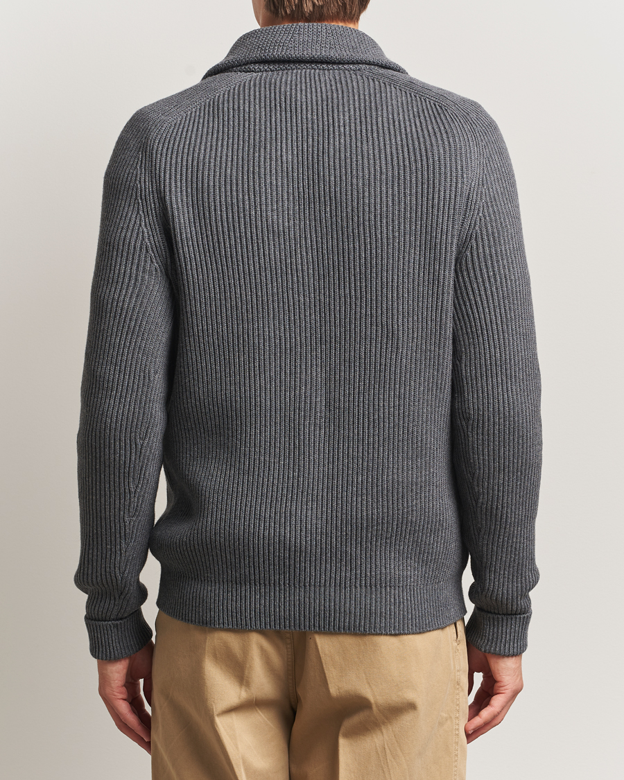 Heren | Truien | Morris | Brayden Shawl Cardigan Grey