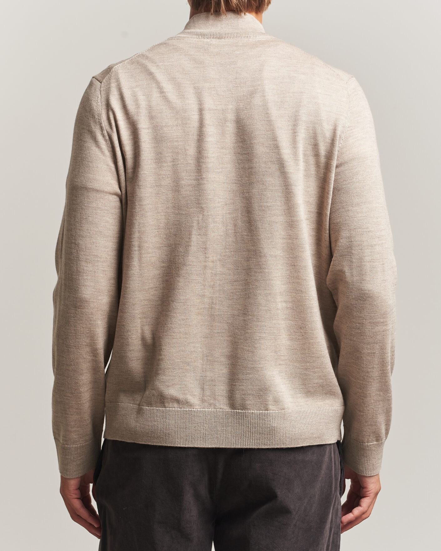 Heren | Truien | Morris | Merino Full Zip Cardigan Khaki