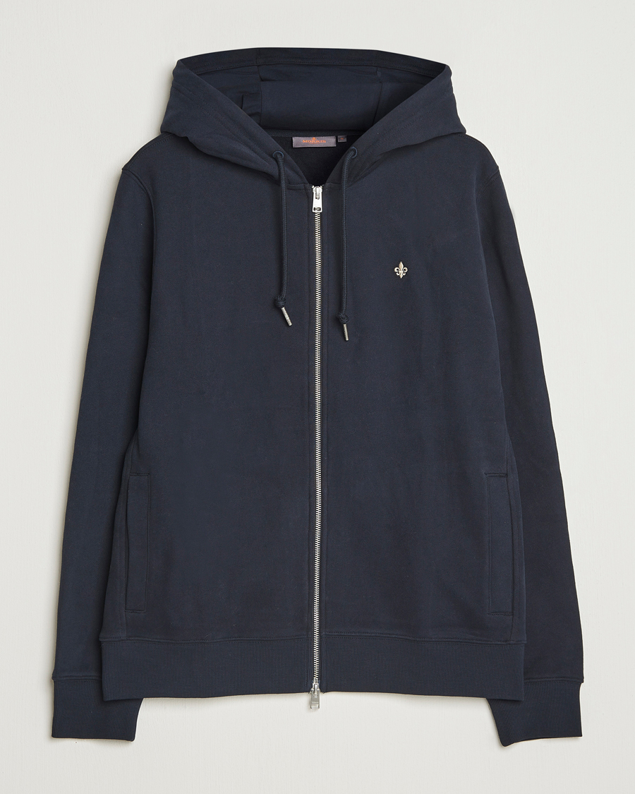 Heren | Truien | Morris | Brandon Lily Full Zip Hoodie Old Blue