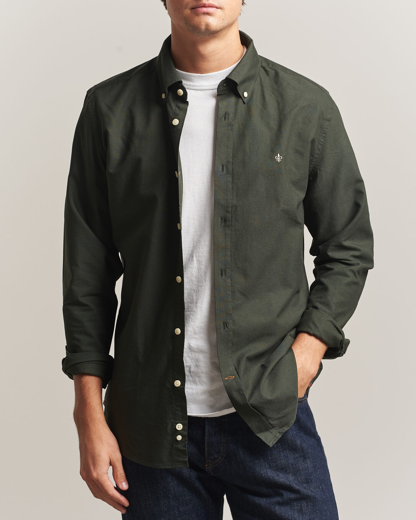 Heren | Truien | Morris | Douglas Oxford Shirt Olive