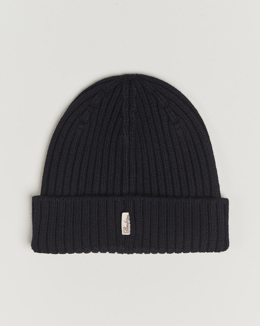 Heren | Mutsen | Stenströms | Rib Knitted Merino Beanie Navy