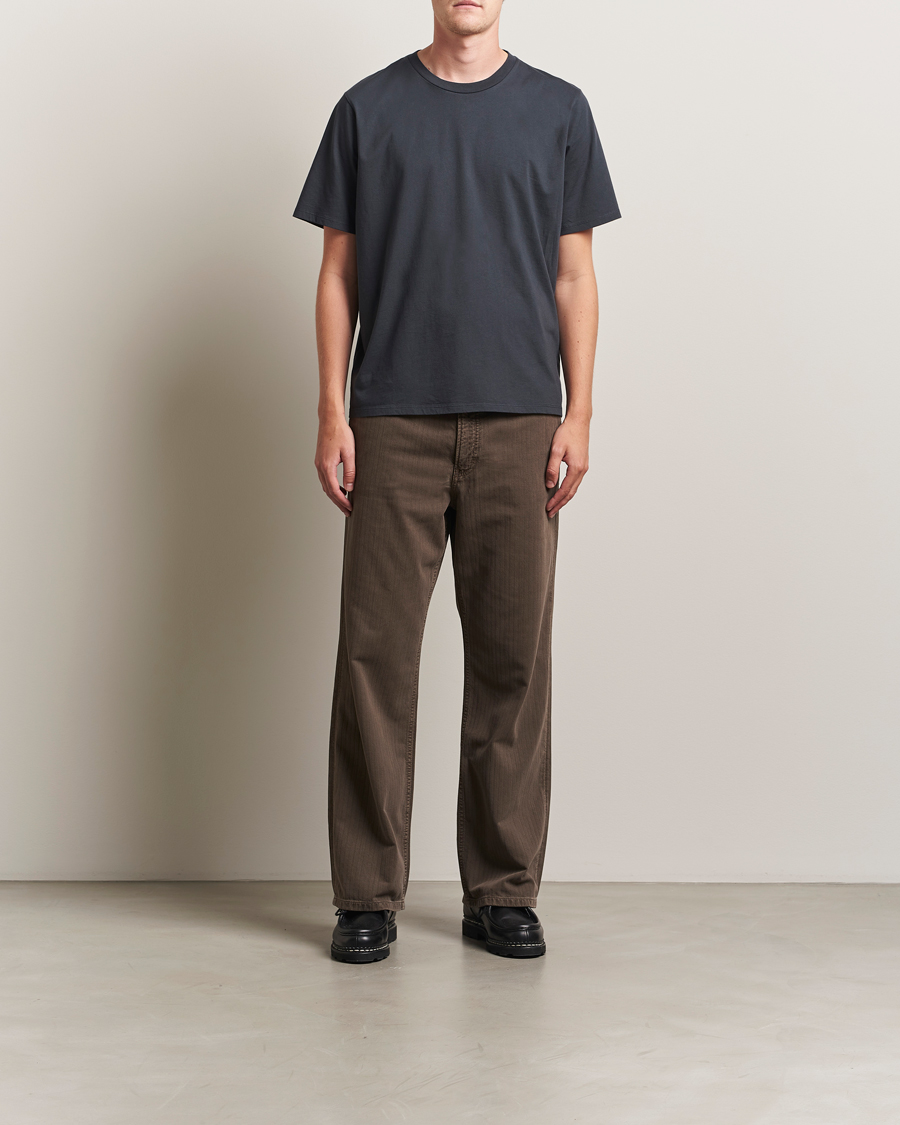 Heren | Broeken | Jeanerica | Genua Herringbone Twill Chino Brown