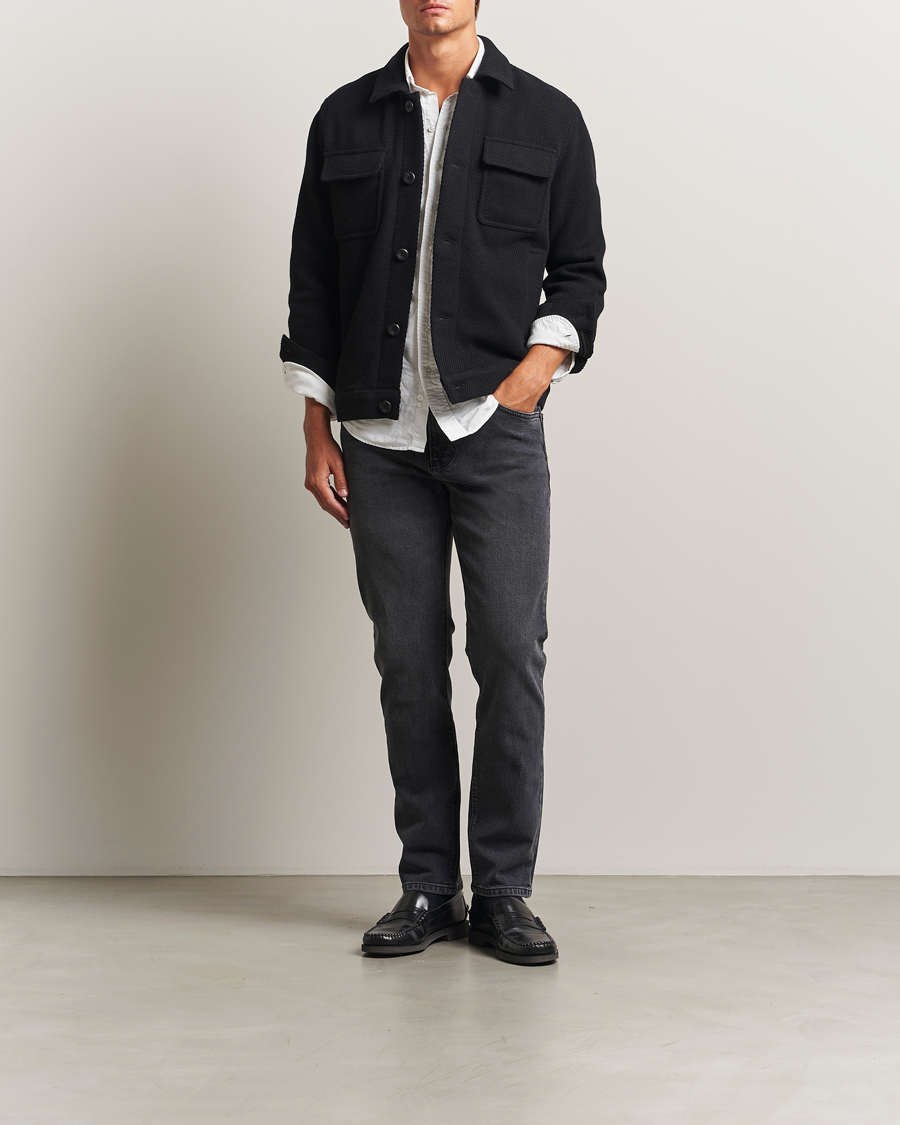 Heren | Jeans | Jeanerica | TM005 Tapered Jeans Black Overdye