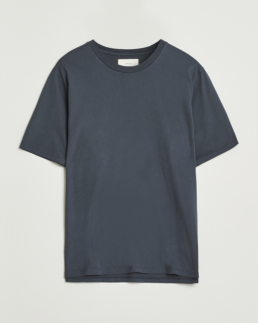 Heren | T-shirts | Jeanerica | Delon Crew Neck T-Shirt Blue Grey