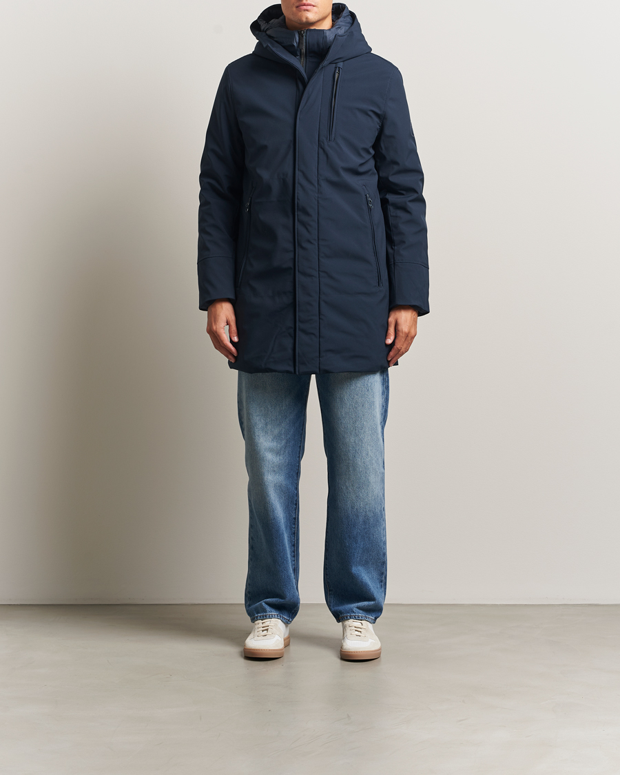 Heren | Jassen | KnowledgeCotton Apparel | Climateshell Padded Jacket Navy