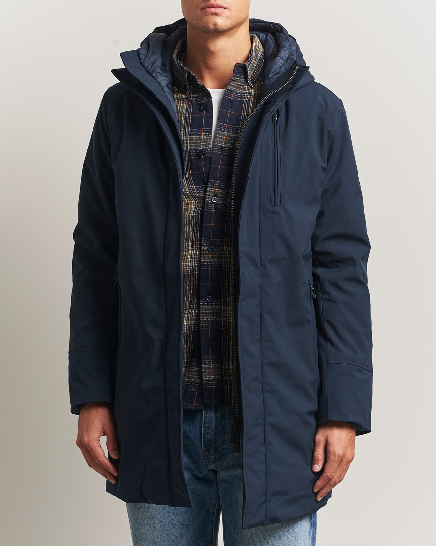 Heren | Jassen | KnowledgeCotton Apparel | Climateshell Padded Jacket Navy