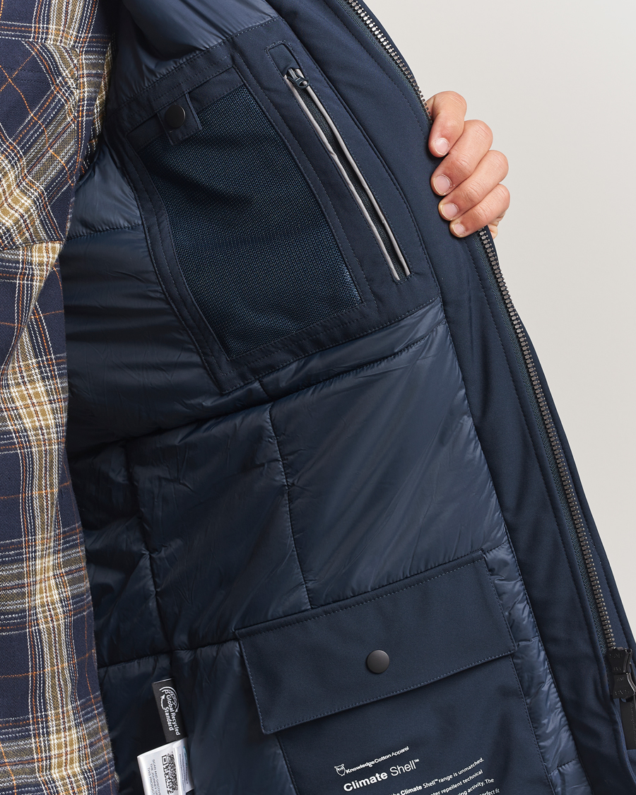 Heren | Jassen | KnowledgeCotton Apparel | Climateshell Padded Jacket Navy