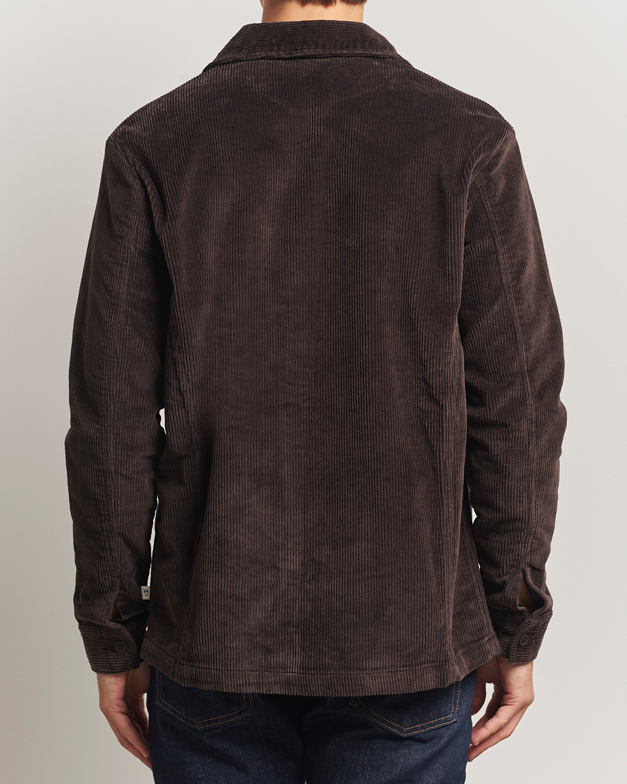 Heren | Overhemden | KnowledgeCotton Apparel | Cotton Corduroy Overshirt Chocolate