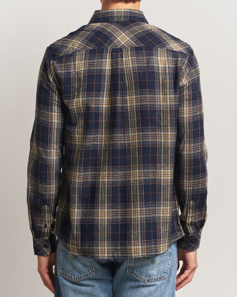 Heren | Overhemden | KnowledgeCotton Apparel | Checked Flannel Shirt Navy/Green