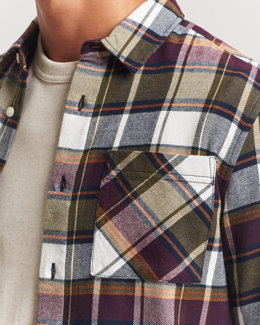 Heren | Overhemden | KnowledgeCotton Apparel | Cotton Checked Flannel Shirt Green
