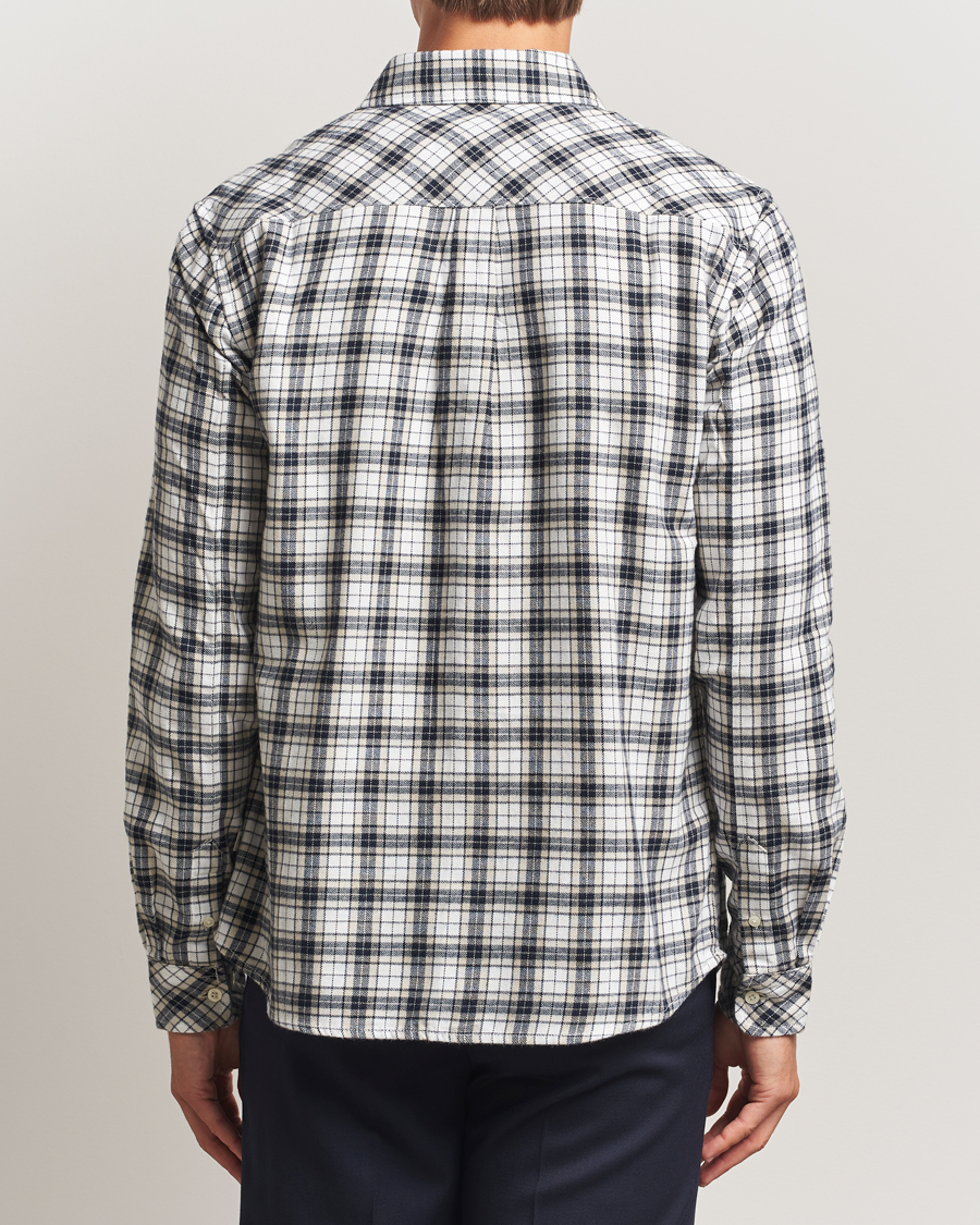 Heren | Overhemden | KnowledgeCotton Apparel | Cotton Small Checked Flannel Shirt Blue