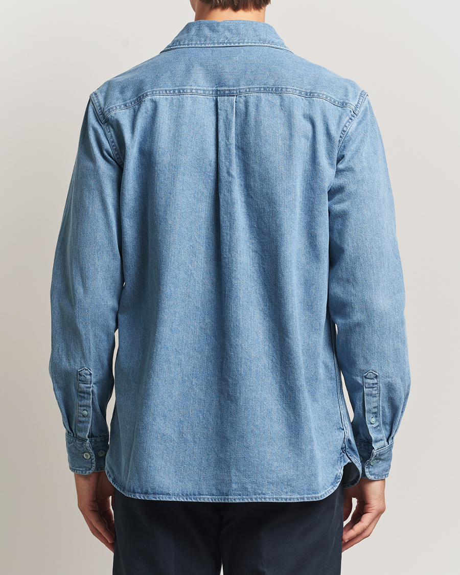 Heren | Overhemden | KnowledgeCotton Apparel | Cotton Indigo Denim Shirt Light Blue