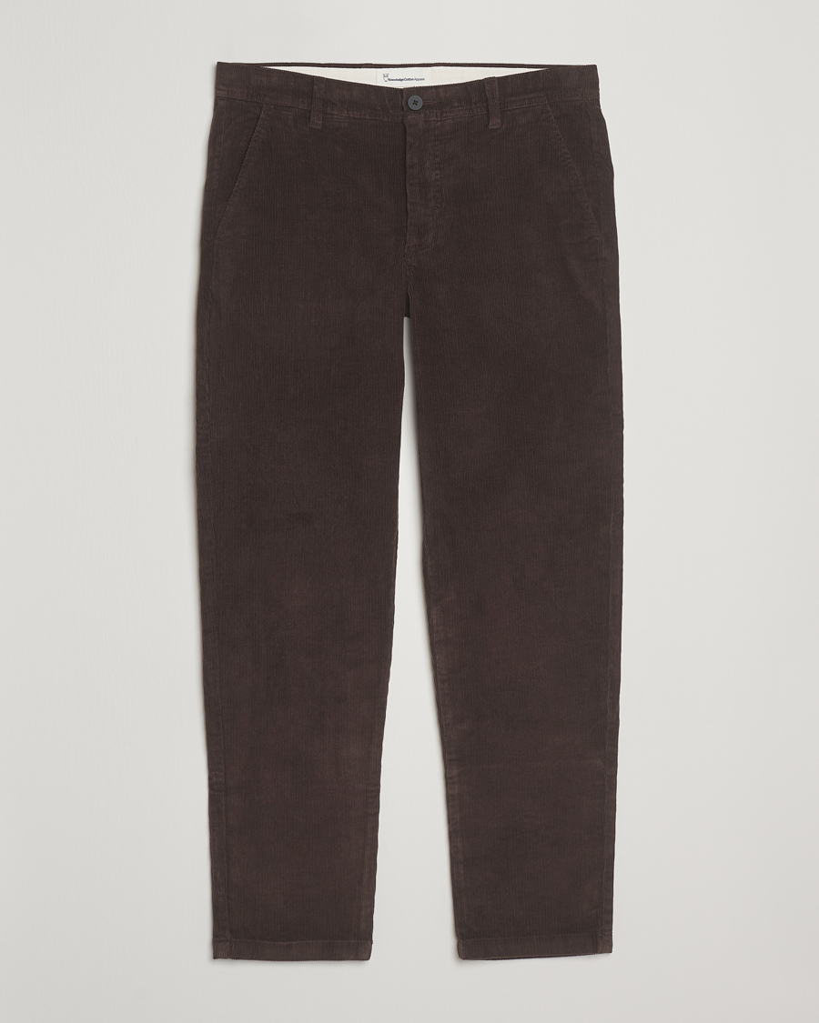 Heren | Broeken | KnowledgeCotton Apparel | Chuck Regular Cord Trousers Chocolate