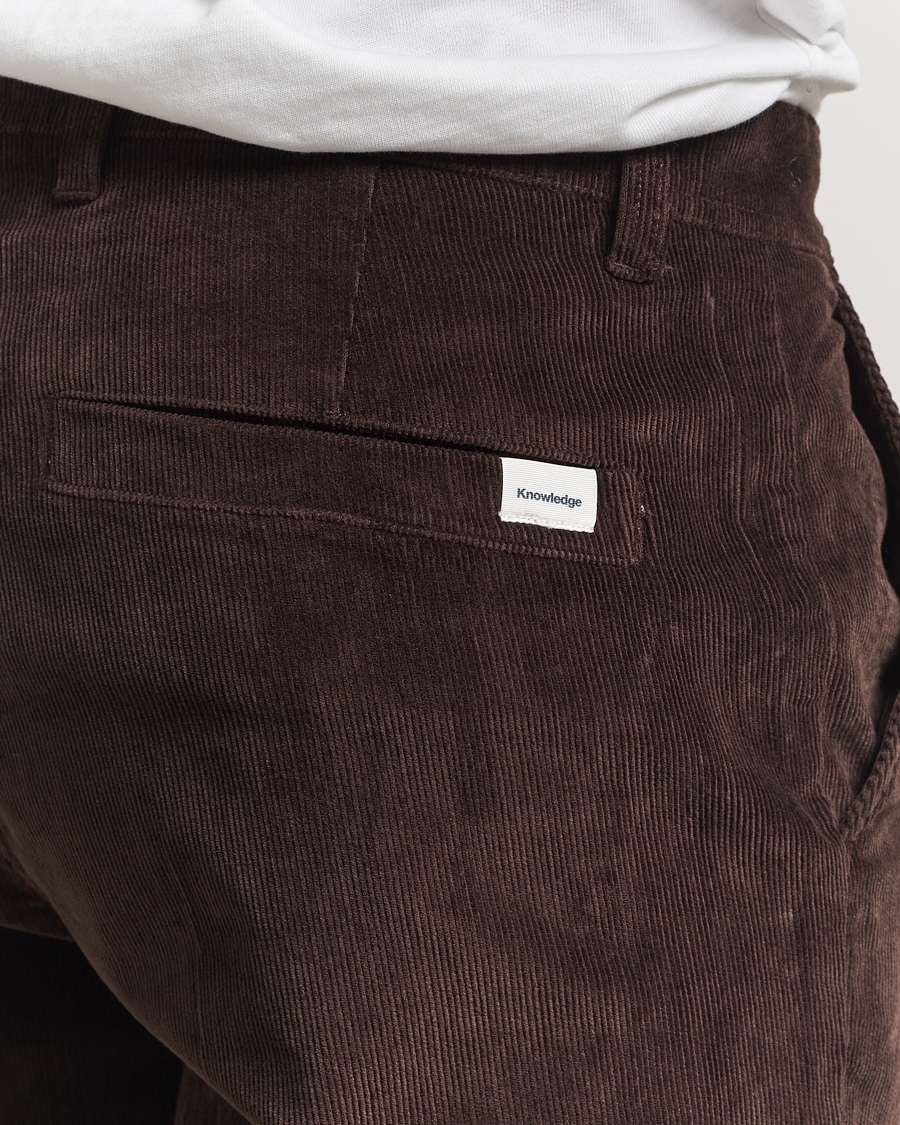 Heren | Broeken | KnowledgeCotton Apparel | Chuck Regular Cord Trousers Chocolate