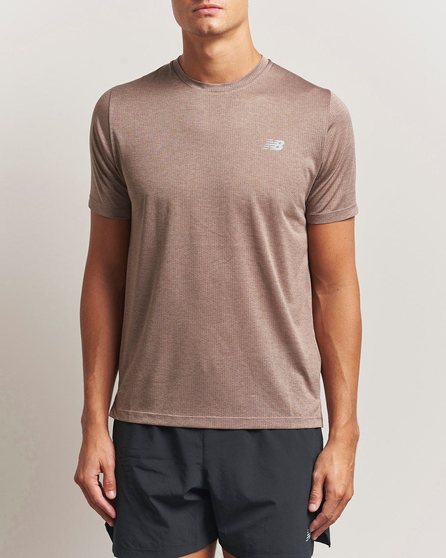 Heren | T-shirts | New Balance Running | Athletics Short Sleeve T-Shirt Earth Shadow Heather
