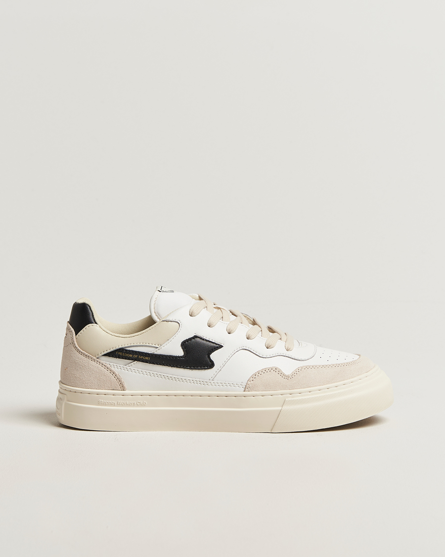 Heren | Sneakers | Stepney Workers Club | Pearl S-Strike Leather/Suede Mix Sneaker Spring Black
