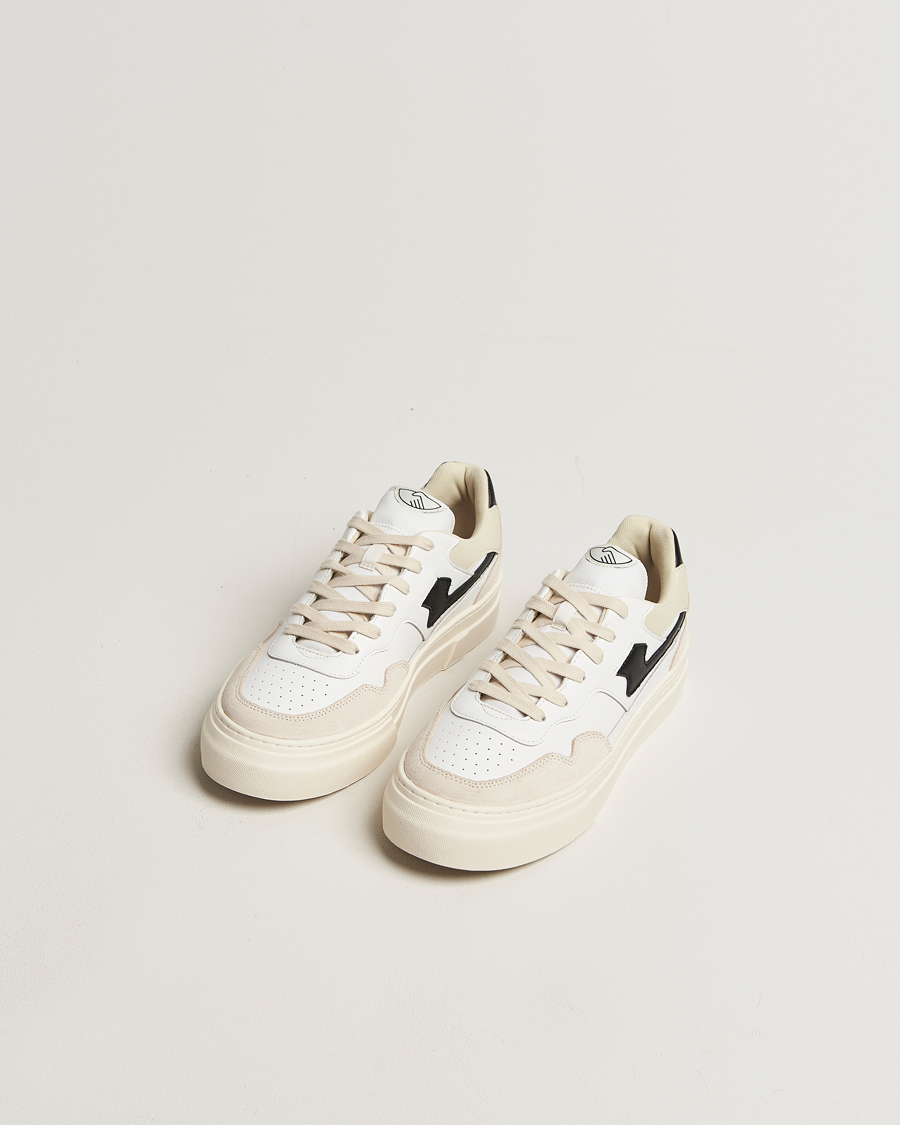 Heren | Sneakers | Stepney Workers Club | Pearl S-Strike Leather/Suede Mix Sneaker Spring Black