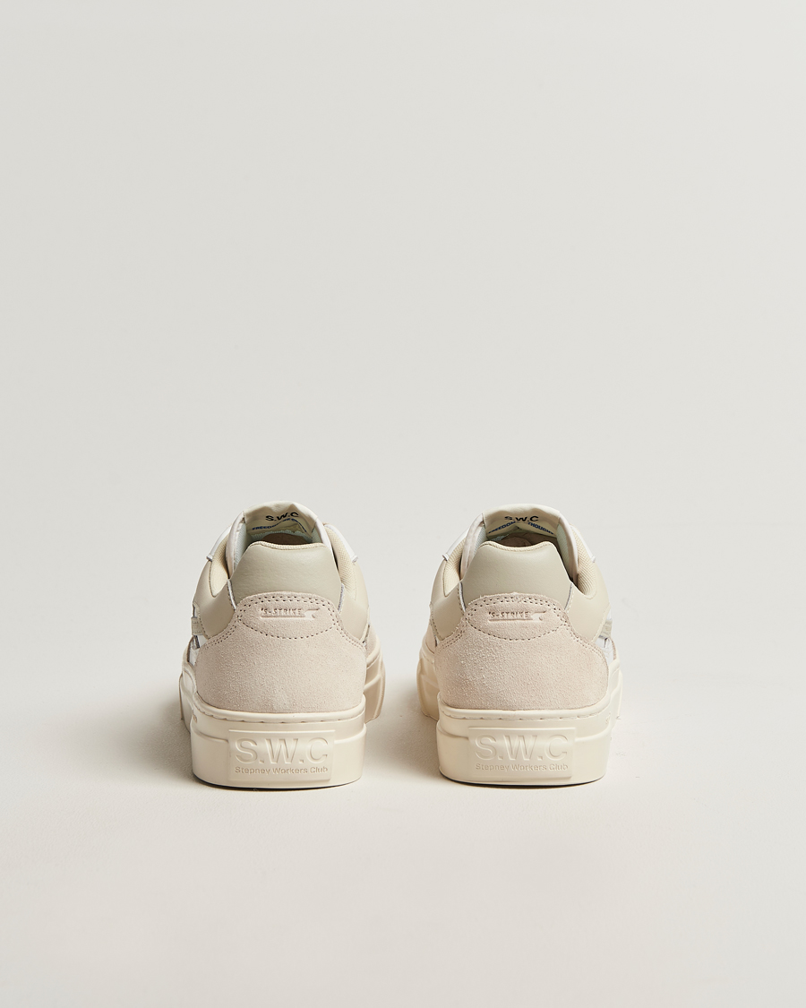 Heren | Sneakers | Stepney Workers Club | Pearl S-Strike Leather/Suede Mix Sneaker Spring White