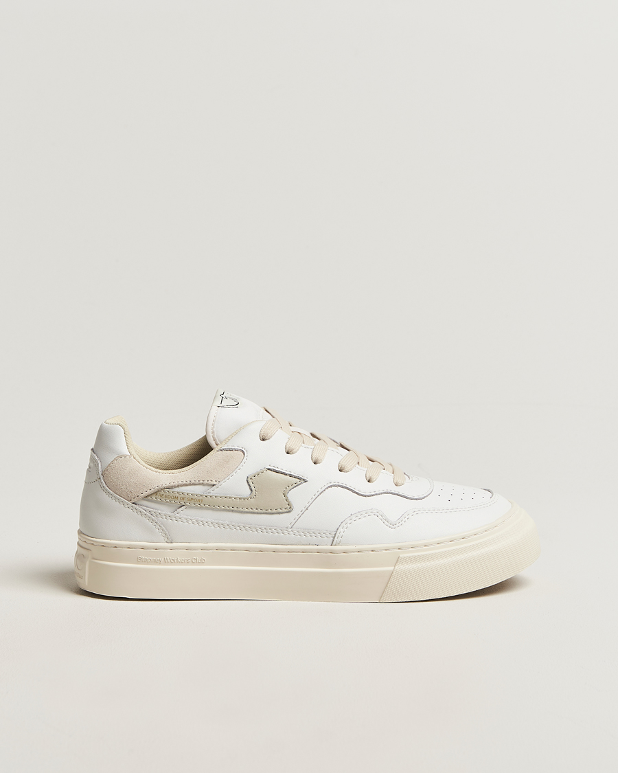 Heren | Sneakers | Stepney Workers Club | Pearl S-Strike Leather Sneaker White Putty