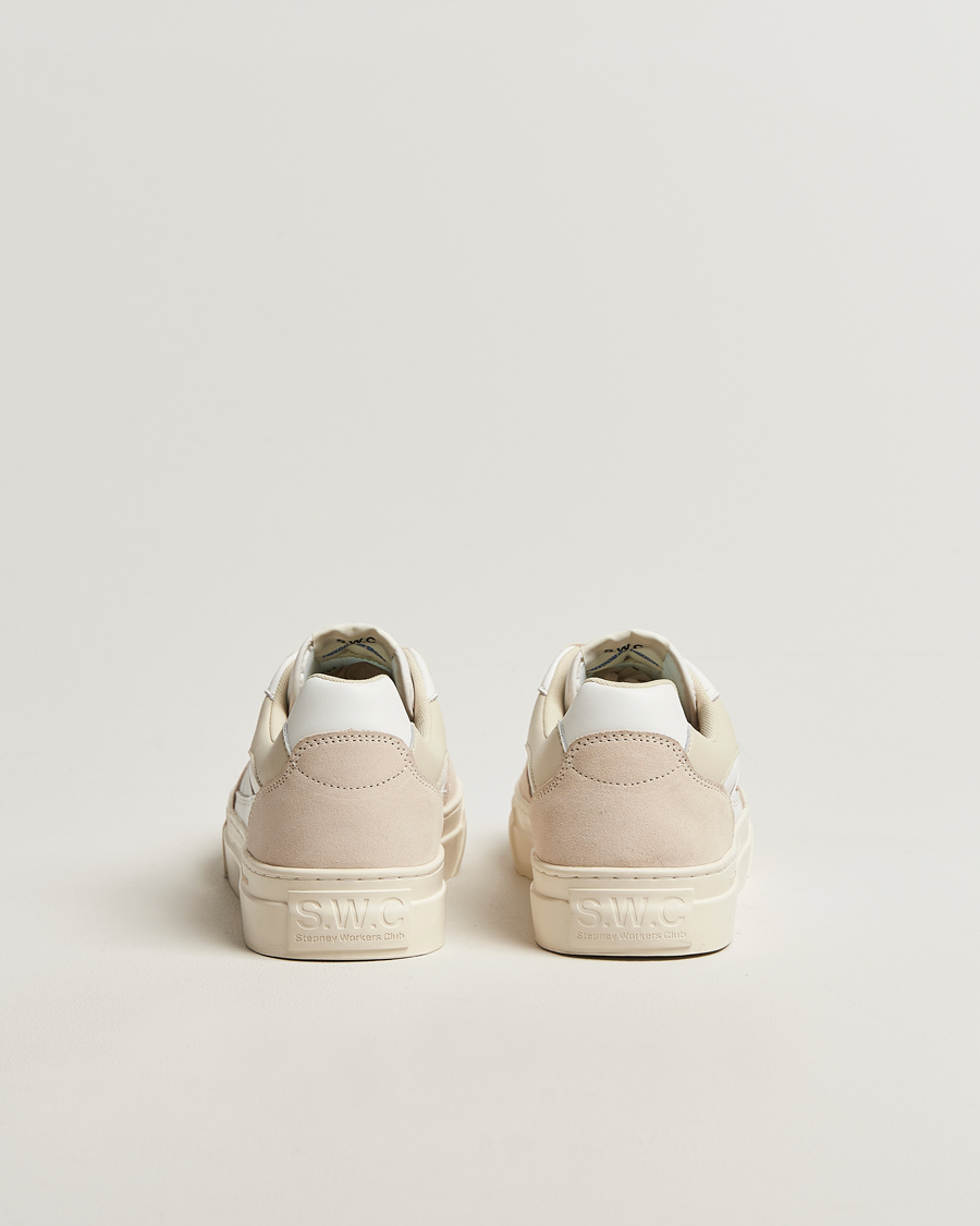 Heren | Sneakers | Stepney Workers Club | Pearl Leather/Suede Mix Sneaker Spring White