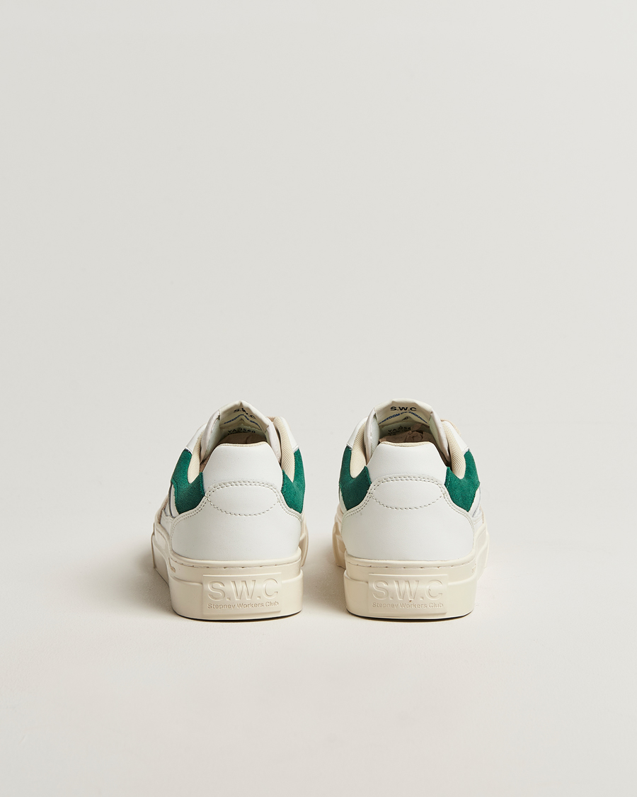 Heren | Sneakers | Stepney Workers Club | Pearl Leather/Suede Mix Sneaker White Green
