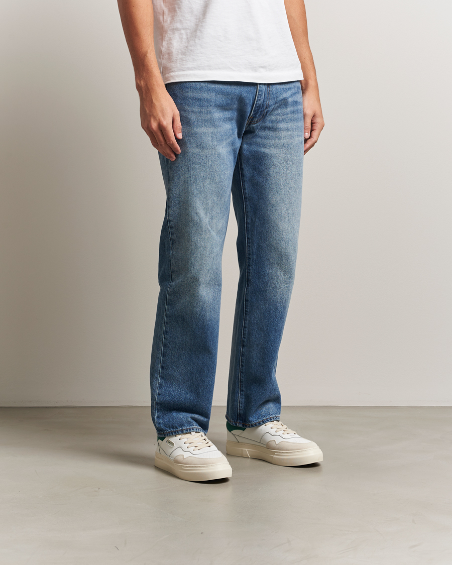 Heren | Sneakers | Stepney Workers Club | Pearl Leather/Suede Mix Sneaker White Green
