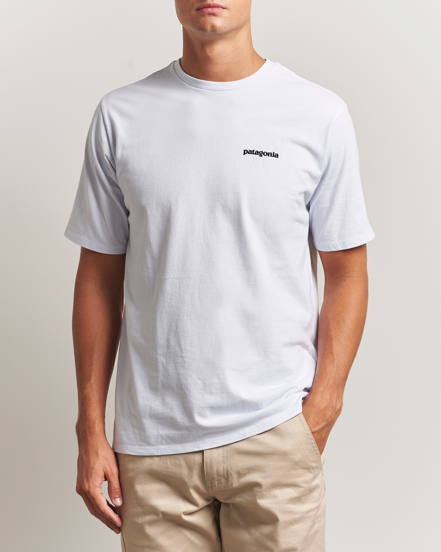 Heren | T-shirts | Patagonia | P-6 Logo T-Shirt White