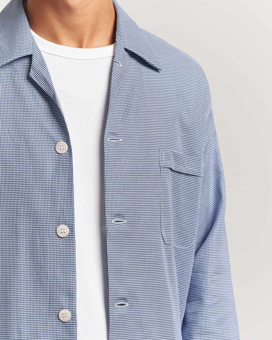 Heren | Pyjama's en gewaden | Derek Rose | Checked Cotton Pyjama Set Navy