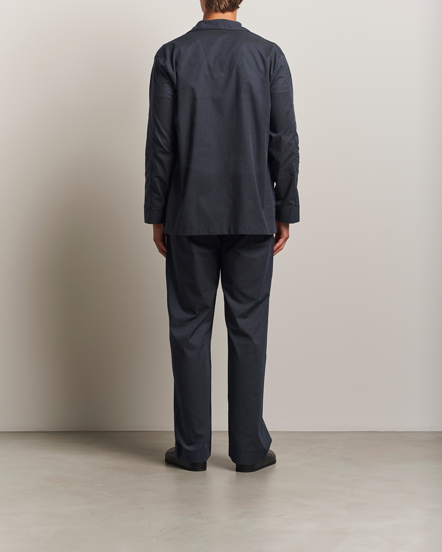 Heren | Pyjama's en gewaden | Derek Rose | Printed Cotton Pyjama Set Navy