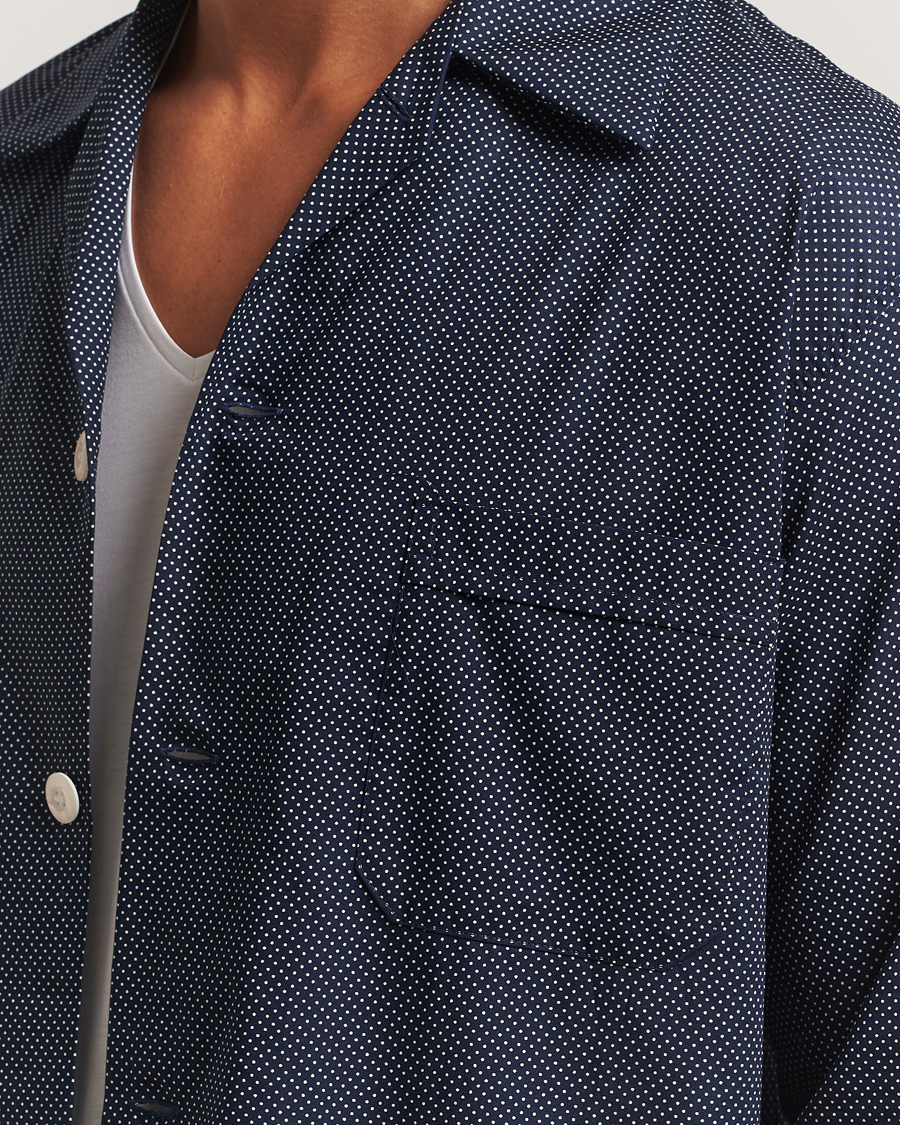 Heren | Pyjama's en gewaden | Derek Rose | Printed Cotton Pyjama Set Navy